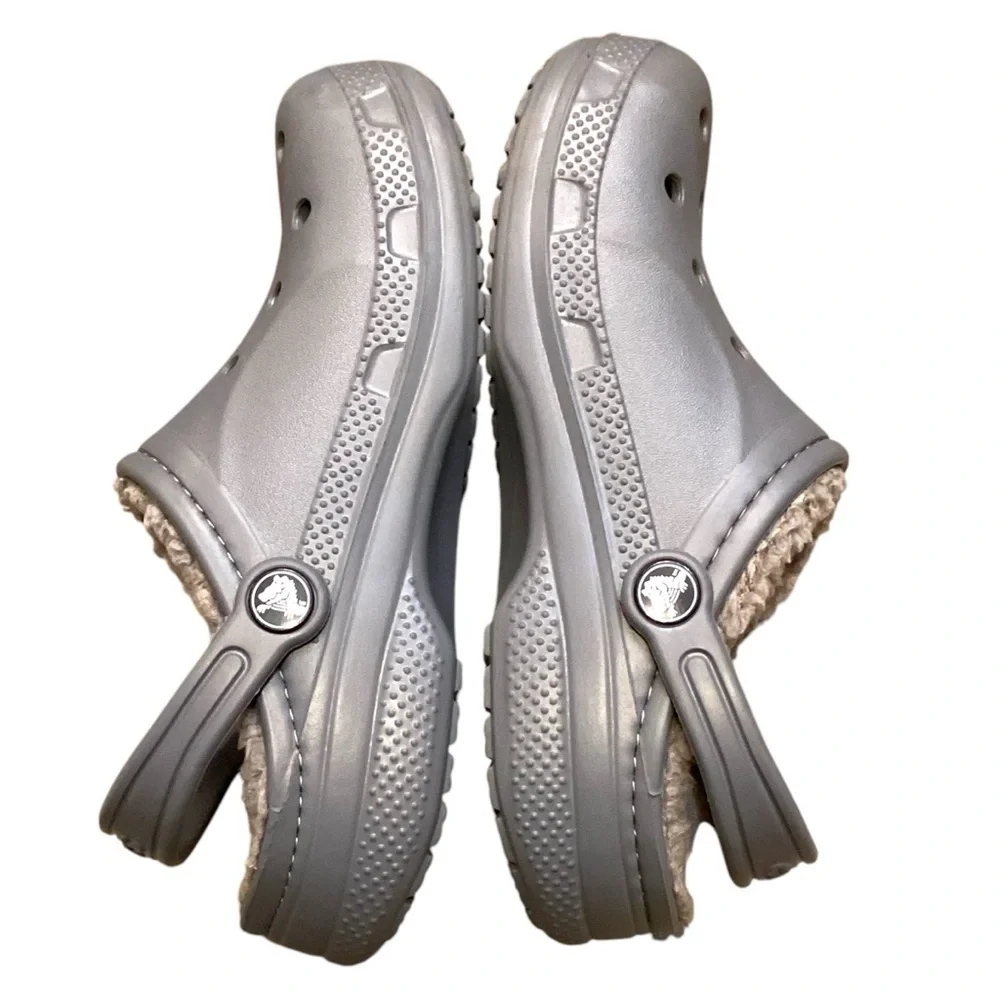 CROCS Kids Baya‎ Lined Clog, Light Grey - Size 3 Never Worn Style 207500